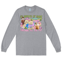Heather Grey id rather be home finishing my tbr pile Long Sleeve Tee - MaliasSmallBusiness