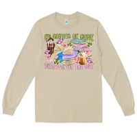 Mushroom id rather be home finishing my tbr pile Long Sleeve Tee - MaliasSmallBusiness