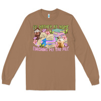 Toasted Coconut id rather be home finishing my tbr pile Long Sleeve Tee - MaliasSmallBusiness