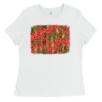 White watermelon leopard pattern background Ladies Tee - HRA Design Shop