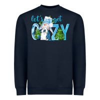 Navy lets get cozy Heavyweight Sweatshirt - NancyCooperArtShop