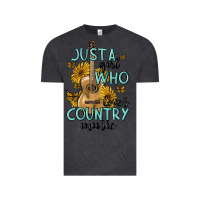 Vintage Black just a girl who loves country music Vintage Tee - MaliasSmallBusiness
