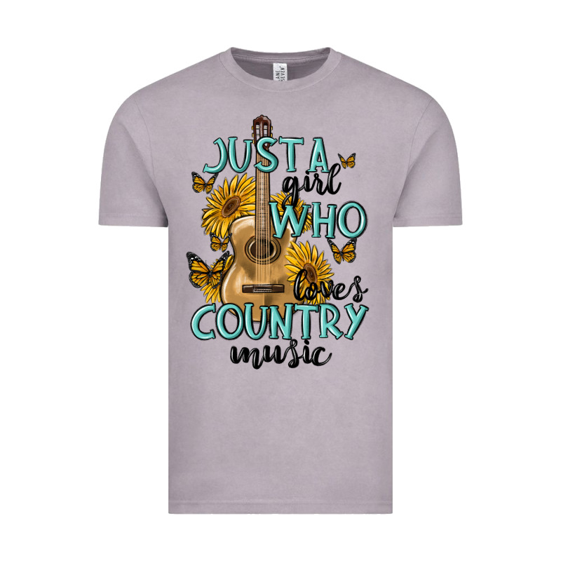 Just A Girl Who Loves Country Music Vintage Tee by MaliasSmallBusiness | Teevron