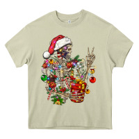 Mossy Christmas lights and skeleton Heavy Core Tee - FaDigitalArtStudio