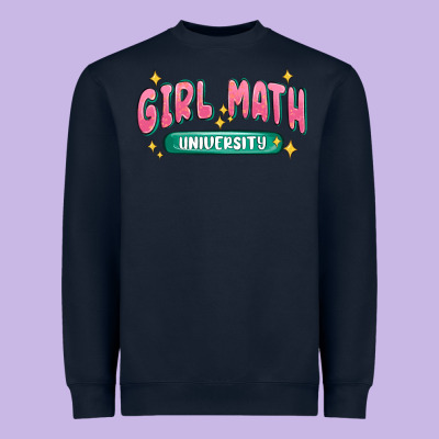 Girl Math University Heavyweight Sweatshirt Designed By Maliassmallbusiness