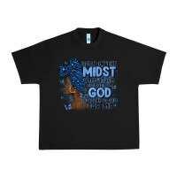 Black even in the midst of may storm afro woman Urban Heavy Tee - MaliasSmallBusiness