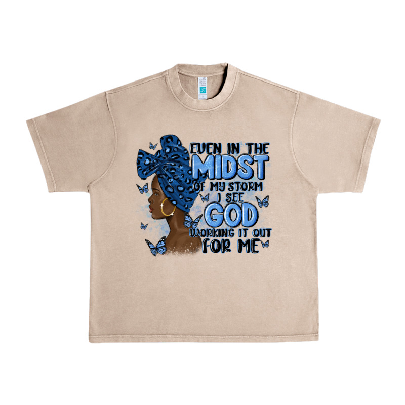 Even In The Midst Of May Storm Afro Woman Urban Heavy Tee by MaliasSmallBusiness | Teevron