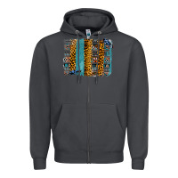 Smoke Aztec Leopard Glitter Brushstrokes Zipper Hoodie - Bettercallsaul