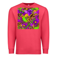 Cardinal Mardi Gras and jester hat seamless pattern Premium Sweatshirt - HowdyJamesFarm