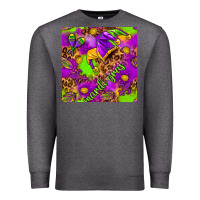 Charcoal Heather Mardi Gras and jester hat seamless pattern Premium Sweatshirt - HowdyJamesFarm