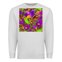 Dove Grey Mardi Gras and jester hat seamless pattern Premium Sweatshirt - HowdyJamesFarm