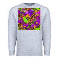 Heather Grey Mardi Gras and jester hat seamless pattern Premium Sweatshirt - HowdyJamesFarm