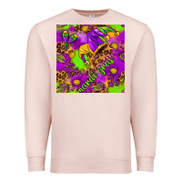 Pale Pink Mardi Gras and jester hat seamless pattern Premium Sweatshirt - HowdyJamesFarm