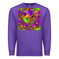 Purple Mardi Gras and jester hat seamless pattern Premium Sweatshirt - HowdyJamesFarm