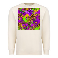 Sandshell Mardi Gras and jester hat seamless pattern Premium Sweatshirt - HowdyJamesFarm