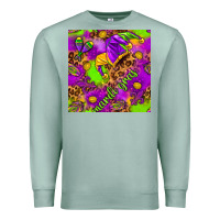Seafoam Mardi Gras and jester hat seamless pattern Premium Sweatshirt - HowdyJamesFarm