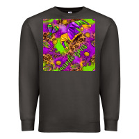 Smoke Mardi Gras and jester hat seamless pattern Premium Sweatshirt - HowdyJamesFarm