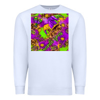 White Mardi Gras and jester hat seamless pattern Premium Sweatshirt - HowdyJamesFarm