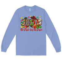 Colony Blue jesus the reason for the season Long Sleeve Tee - MaliasSmallBusiness