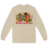 Mushroom jesus the reason for the season Long Sleeve Tee - MaliasSmallBusiness