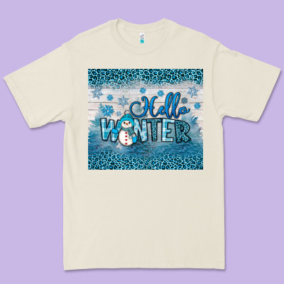 Hello Winter Premium Tee Designed By Jahusdesignshop