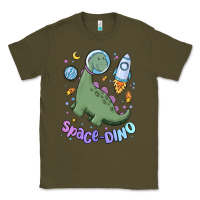 Army Green space dino Classic Tee - MaliasSmallBusiness