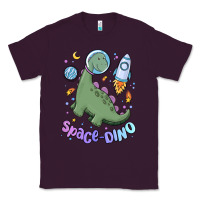 Plum space dino Classic Tee - MaliasSmallBusiness