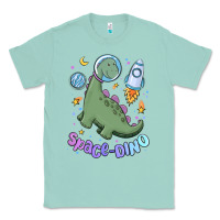 Seafoam space dino Classic Tee - MaliasSmallBusiness