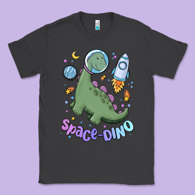 Space Dino Classic Tee Designed By Maliassmallbusiness