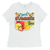 White sweet summer time Ladies Tee - HRA Design Shop
