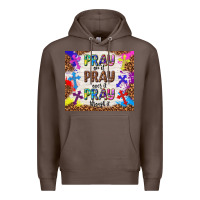 Coffee pray on it pray over it pray through it Premium Hoodie - TumblerDesignByShophia