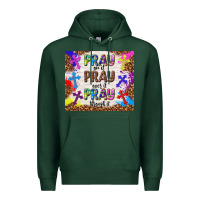 Sports Green pray on it pray over it pray through it Premium Hoodie - TumblerDesignByShophia