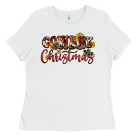 White cowboy christmas Ladies Tee - FaDigitalArtStudio