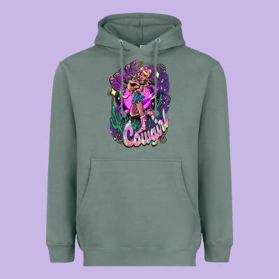 Space Cowgirl Heavyweight Hoodie Designed By Howdyjamesfarm