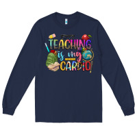 Navy teaching is my cardio Long Sleeve Tee - NancyCooperArtShop