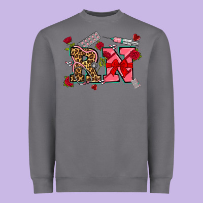 Valentines Day Rn Heavyweight Sweatshirt Designed By Nancycooperartshop