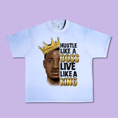 Hustle Like A Boss Live Like A King Malia Urban Heavy Tee Designed By Maliassmallbusiness