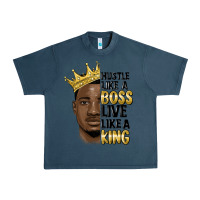Midnight Navy hustle like a boss live like a king malia Urban Heavy Tee - MaliasSmallBusiness