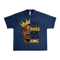 Navy hustle like a boss live like a king malia Urban Heavy Tee - MaliasSmallBusiness