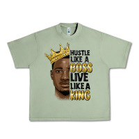 Oil Green hustle like a boss live like a king malia Urban Heavy Tee - MaliasSmallBusiness
