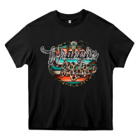 Black wranglinn mama Heavy Core Tee - RacoonDesign