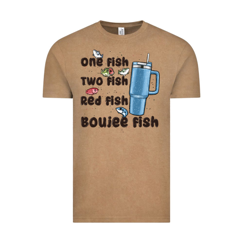 One Fish Two Fish Red Fish Boujee Fish Vintage Tee by MaliasSmallBusiness | Teevron