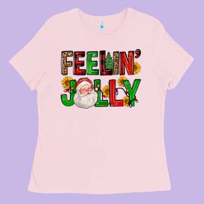 Feelin' Jolly Ladies Tee Designed By Fadigitalartstudio