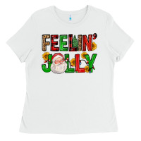 White feelin' jolly Ladies Tee - FaDigitalArtStudio