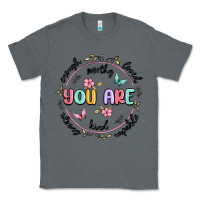 Charcoal Heather you are enough Classic Tee - MaliasSmallBusiness
