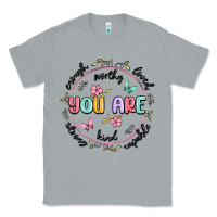 Heather Grey you are enough Classic Tee - MaliasSmallBusiness