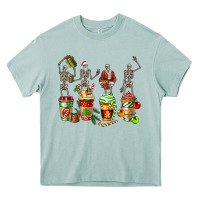Christmas Skeleton Coffee Cups Heavy Core Tee | Teevron