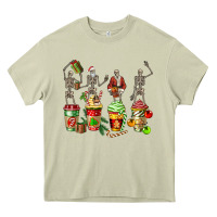 Mossy christmas skeleton coffee cups Heavy Core Tee - FaDigitalArtStudio