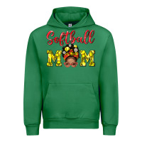Emerald softball mom  and afro messybun mom bbs Urban Hoodie - BundleAndBundleShop