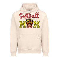 Sandshell softball mom  and afro messybun mom bbs Urban Hoodie - BundleAndBundleShop